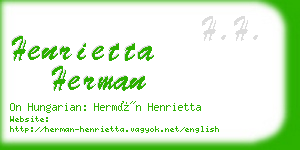 henrietta herman business card